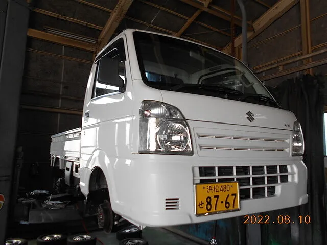 掛川市　車検・整備│スズキ キャリイ　エンジンの回転が重い　エンジンオイル交換