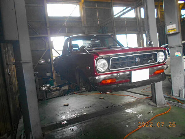 掛川市　車検　日産 サニートラック　ブレーキパッド交換・エンジンオイル交換｜車検・整備