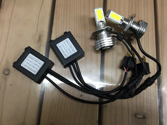 最先端！省電力でハイパワー！　LEDヘッドライトキット取付