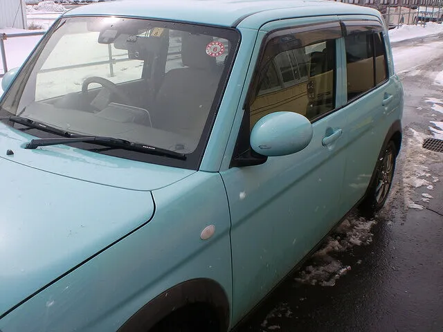 北見市 ドアミラー交換・ピラー損傷修理 スズキ ラパン│鈑金塗装