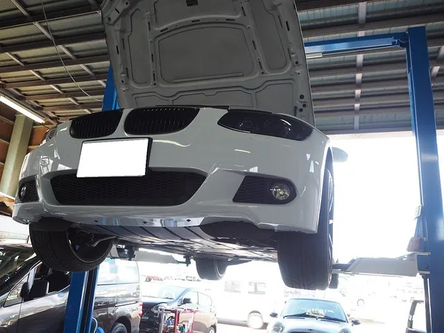 BMW　E92　320　エンジンルーム内　異音　点検　修理　整備　新潟市のお客様