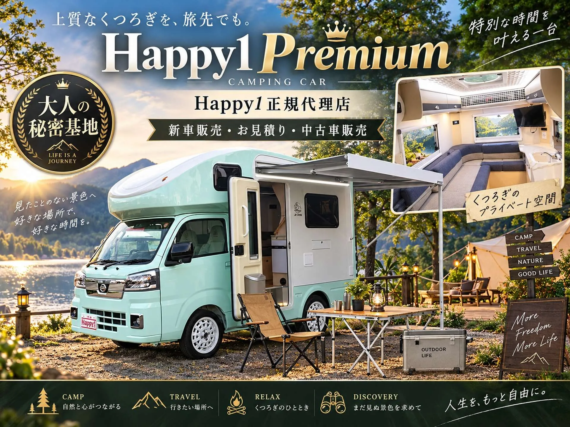 こだわりのキャンピングカーHappy1プラス（株）ブルームーン