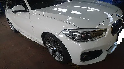 BMW118i エンジンオイル（MOTUL）ATFやデフオイル（NUTEC）などの交換作業です。