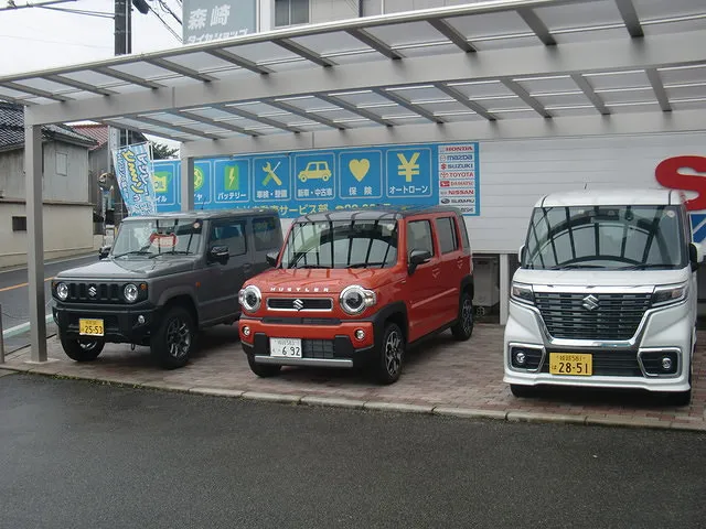 納車前の新車　3台　ジムニー　ハスラー　スペーシアカスタム