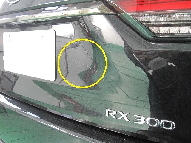 レクサス RX　リアゲート パネル キズヘコミ修理│大阪市平野区 鈑金塗装