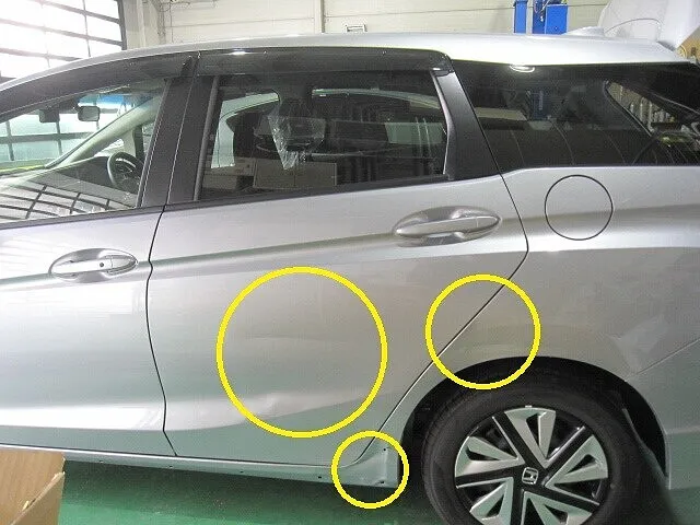 ホンダ　シャトル　リアドア交換・クォーターパネル キズ・ヘコミ修理│大阪市平野区　鈑金塗装　保険修理