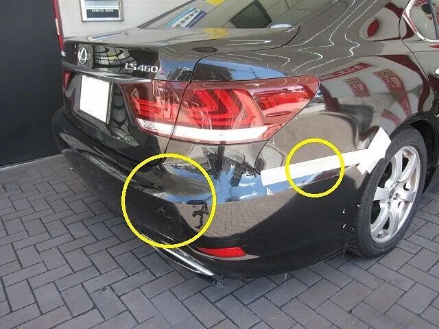 レクサス　LS　クォーターパネル・リアバンパー交換│大阪市平野区 鈑金塗装 保険修理