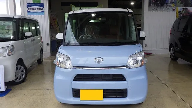 ダイハツ　タント　車検整備　タイヤ交換　タイロッドエンドブーツ交換　泉佐野市　貝塚市　泉南市　阪南市　カーサービスシンワ