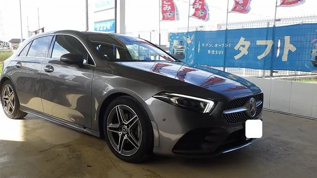 ベンツ　右ドア　サイドシルパネル　ヘコミキズ直し　サイドスポイラー　新品交換　格安　カーサービスシンワ