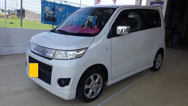 スズキ　ワゴンR　車検整備　ブレーキパッド交換　タイロッドエンドブーツ交換　泉佐野市　貝塚市　堺市　泉南市　阪南市　カーサービスシンワ