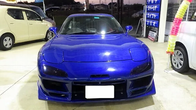 マツダ　RX-7　右側面　ドア　クォーターパネル　キズヘコミ修理　板金塗装　阪南市のお客様　カーサービスシンワ