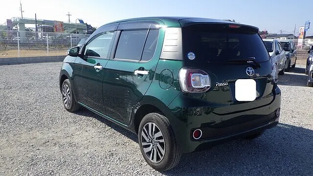 トヨタ　パッソ　左リアドア　クォーターパネル　キズヘコミ　修理　田尻町のお客様　カーサービスシンワ