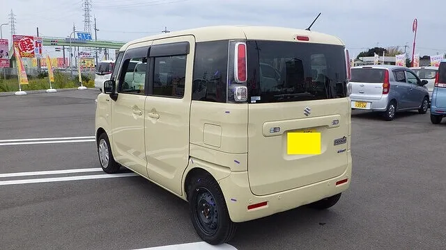 スズキ　スペーシア　左後ろ修理　車両保険　泉佐野市