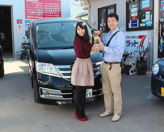 「当店で中古車日産セレナをご購入のＯ様　中古車ｶｰｻﾋﾞｽｼﾝﾜ」