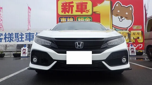 ホンダ　シビック　左リアドア　左クォーター　鈑金塗装　自費修理