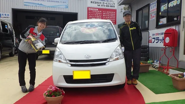 「泉佐野市よりダイハツ　ムーブご購入のF様　中古車カーサービスシンワ」