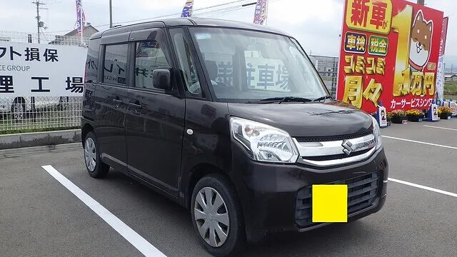 スズキ　スペーシア　左側面　鈑金　塗装　和歌山県岩出市からご来店
