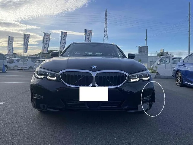 BMW　フロントバンパー交換　鈑金　塗装　泉佐野市　岸和田市