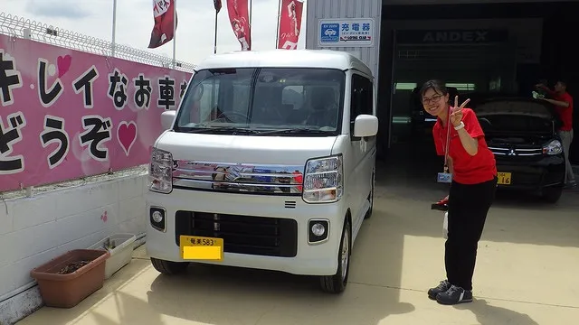 「当店中古車スズキエブリーをご購入のT様　奄美大島より」