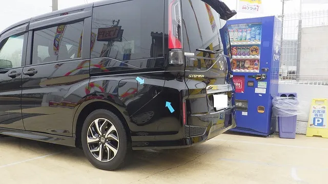 「へこみ修理でご来店のK様　ホンダステップワゴンの鈑金塗装修理事例　泉佐野市より」