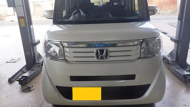「ホンダ　NBOXの車検整備の実例　泉佐野市カーサービスシンワ」
