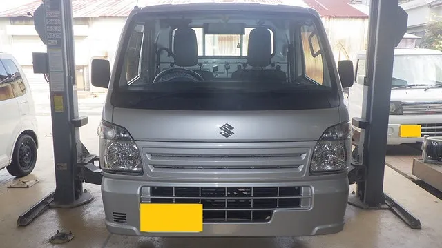 「スズキキャリーの車検整備事例　泉佐野市　カーサービスシンワ」