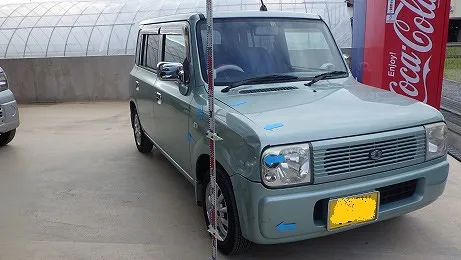 泉佐野市　ラパン　事故修理の事例