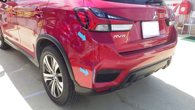三菱 RVR　リアバンパー修理事例　大阪 高石市より