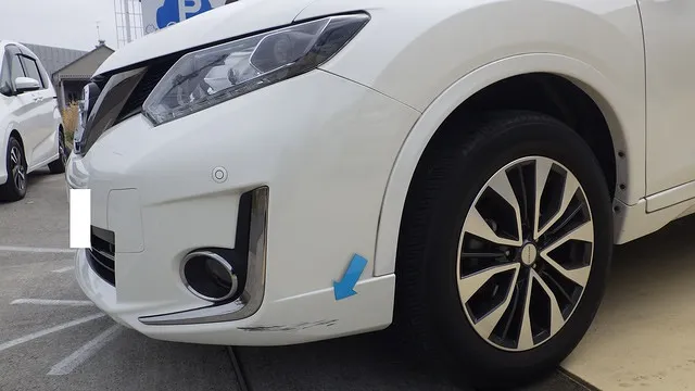 日産 ニッサン エクストレイル　フロントバンパー修理事例　泉佐野市 南大阪