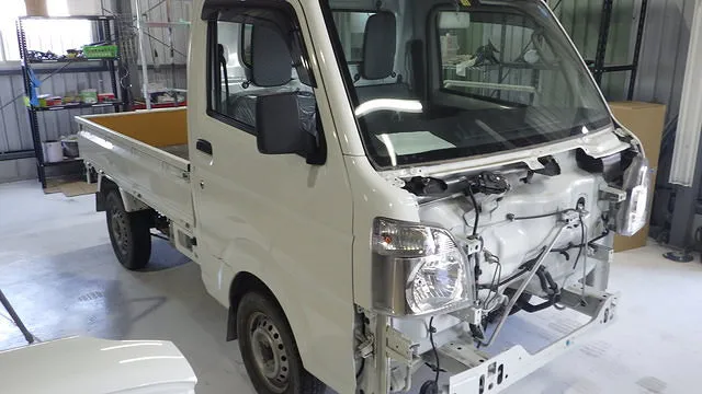 スズキ キャリー　フード へこみ修理事例　泉佐野市 南大阪