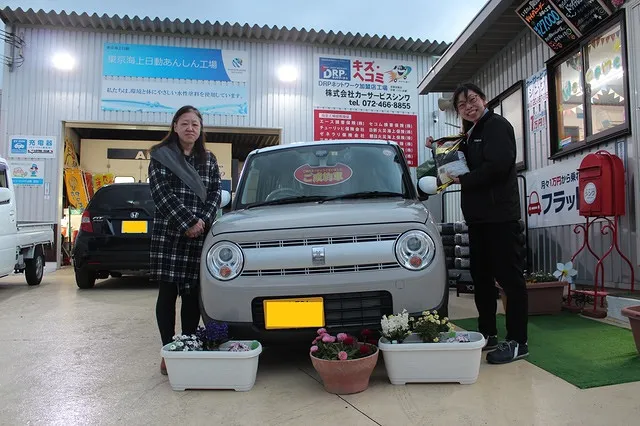 「新車ラパンにお乗り換えのT様　泉佐野市」