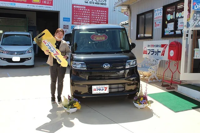 フラット７でダイハツタントをお乗りいただくK様　フラット7泉佐野南店
