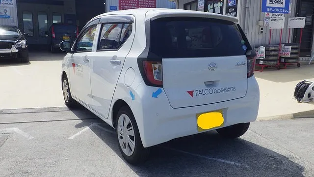 阪南市　ミライース　キズへこみ修理