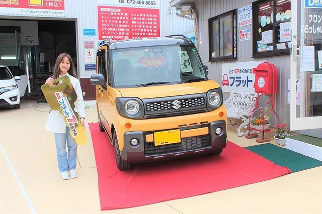 カーリース（フラット７）でスペーシアギアにお乗りいただくH様　岸和田市より