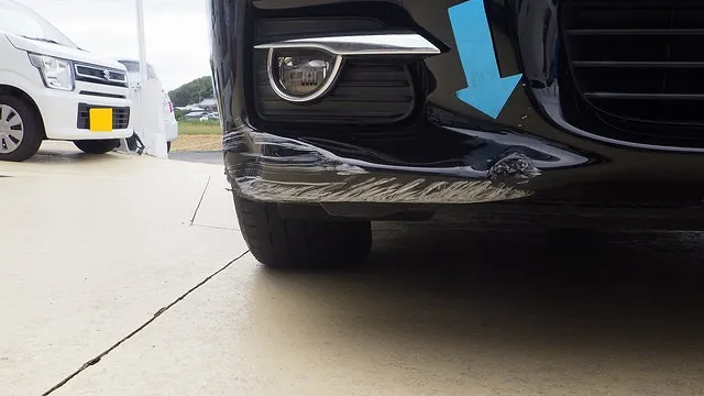 日産スカイライン　キズヘコミ修理事例　泉佐野市カーサービスシンワ