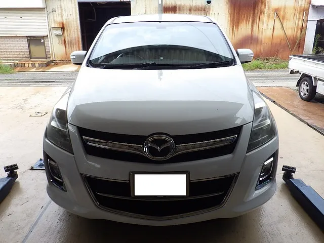 マツダ　MPV　車検修理事例　泉佐野市　鶴原