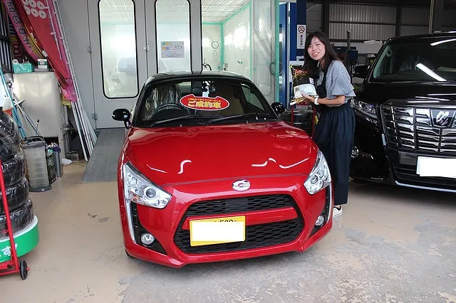 「当店で フラット７新車ダイハツ コペン購入のS様」