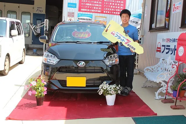 リースで新車ミライースにお乗りのY様　2台目ありがとうございます！！　カーリース　泉州　泉佐野市
