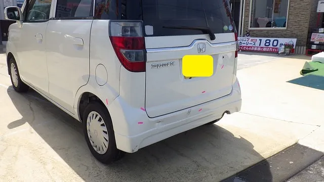 ホンダ　ゼスト　バックドア　リアバンパー　へこみ　割れ　交換　鈑金塗装修理　泉州　南大阪　和歌山　岸和田市　貝塚市　泉佐野市　田尻町　熊取町　泉南市　阪南市　カーサービスシンワ