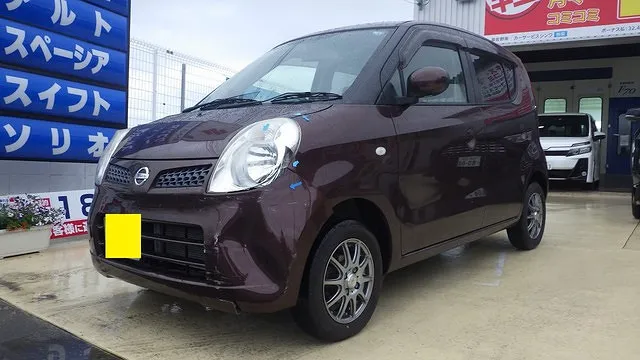 ニッサン　日産　モコ　フロントバンパー　鈑金塗装　修理　左ﾍｯﾄﾞﾗｲﾄ　左フロントフェンダー　ラジエーター　コンデンサー　交換　ラジエーターサポート　南大阪　泉州　和泉　岸和田　貝塚　熊取　泉佐野　