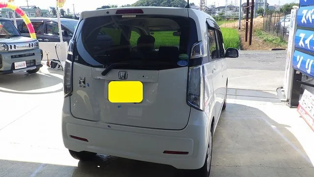 ホンダ　N-WGN　バックドア　リアバンパー　ヘコミ修理　鈑金塗装　格安　泉佐野市　カーサービスシンワ