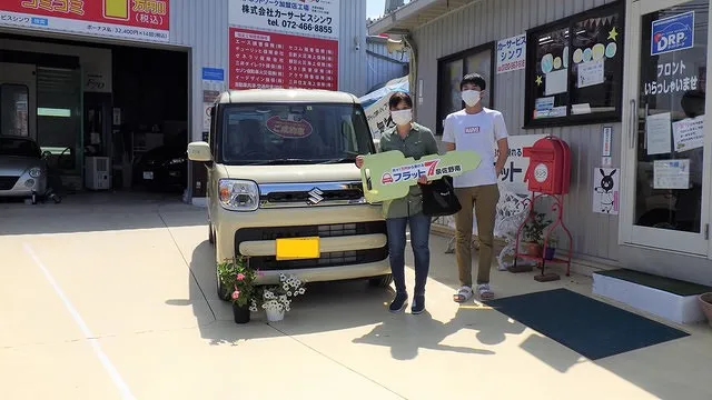 スズキ　スペーシア　カーリース（フラット７）でお乗りいただきました！！泉佐野市　南大阪