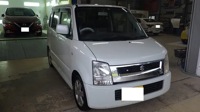 スズキ　ワゴンR　車検整備　タイロッドエンドブーツ交換　泉佐野市　貝塚市　泉南市　阪南市
