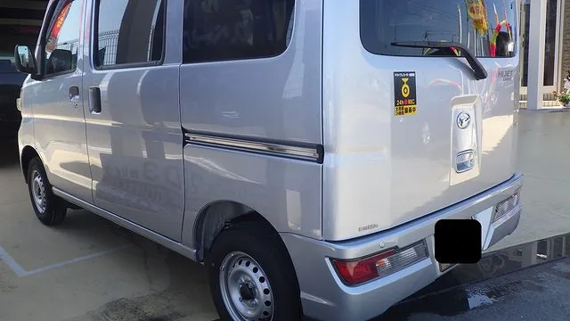 ダイハツ　ハイゼット　左クオーター　キズ直し　カーリースのお客様　岸和田より　カーサービスシンワ