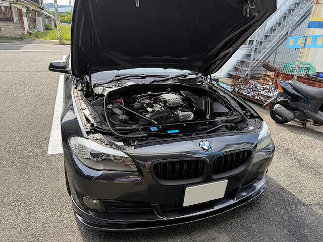 大津市　BMW F10　エンジンオイル漏れ修理　オイルフィルターハウジングガスケット交換・ソレノイドバルブ Oリング交換など｜輸入車修理