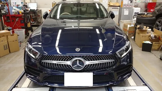 ベンツＣＬＳ２２０d（２５７）　低ダストブレーキパッド＆ローター交換