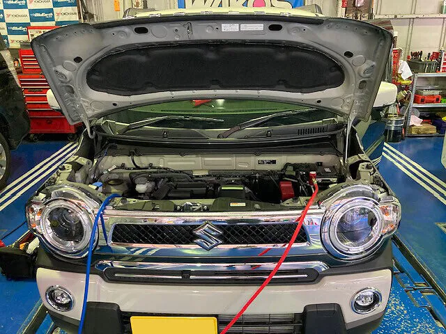 三鷹市　スズキ ハスラー　エアコンガスクリーニング　エアコンの効きが悪い　エアコン修理