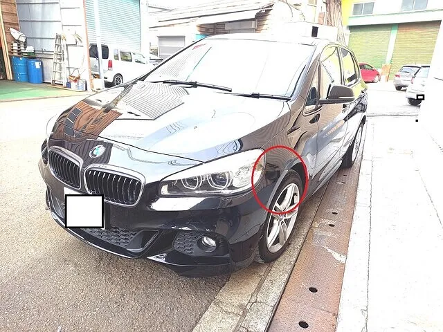 大阪市　大正区　板金塗装　ＢＭＷ　車両保険修理