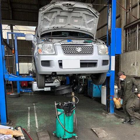 小山市　スズキ ソリオ　車検　エンジンオイル交換│車検