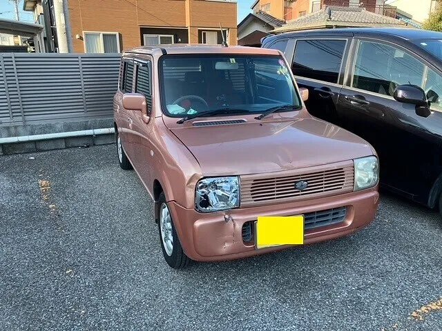 スズキ アルトラパン　事故修理　フロントバンパー交換など│小山市　鈑金塗装